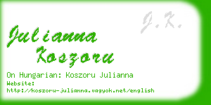 julianna koszoru business card